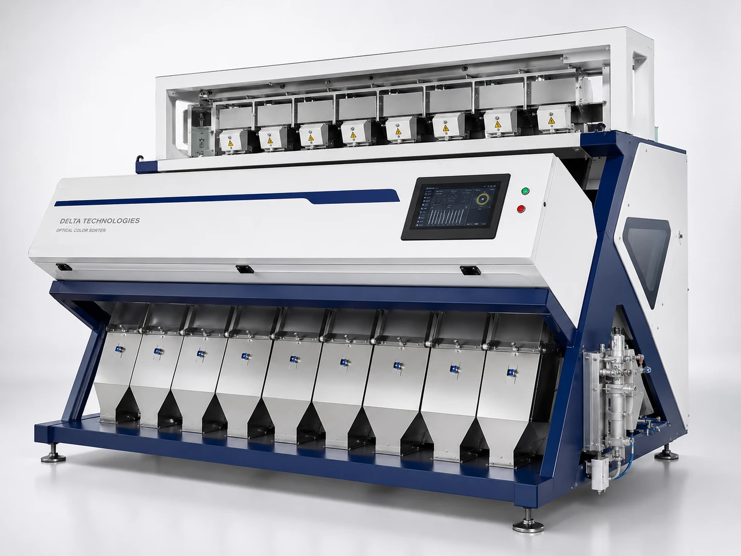 Delta optical color sorter